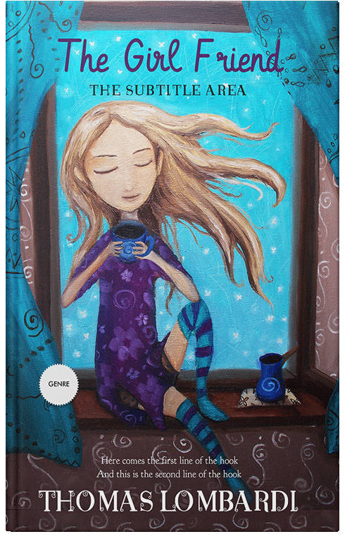 Front view of Premade Fantasy Book Cover - Blackcurrant