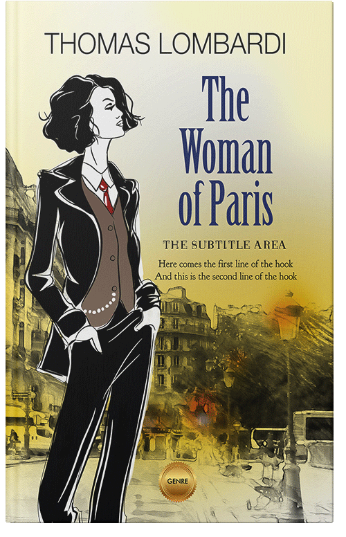 Front view of Premade Literary Fiction Book Cover - Stark White