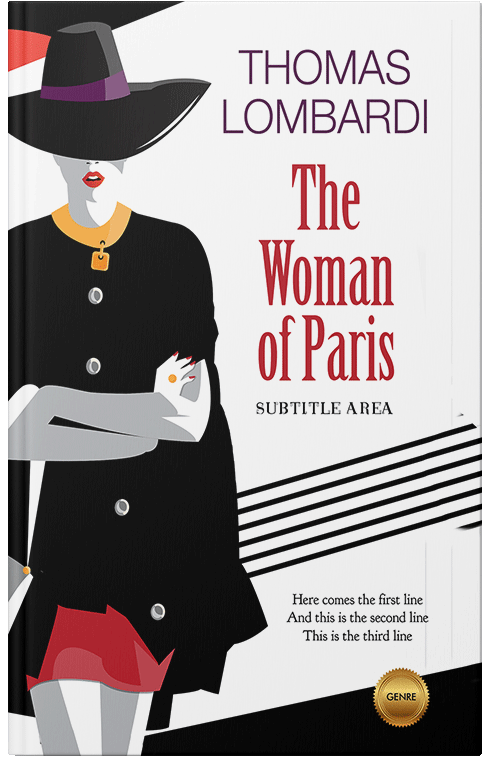 Front view of Premade Abstract Book Cover - Cod Gray