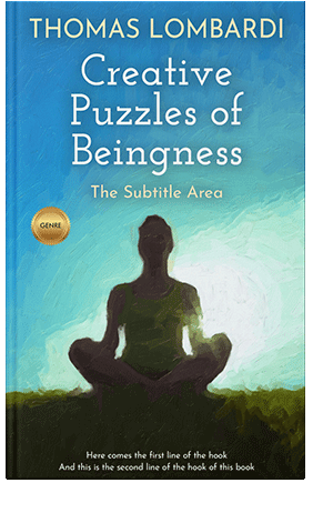 Pre Made Book Cover Curious Blue