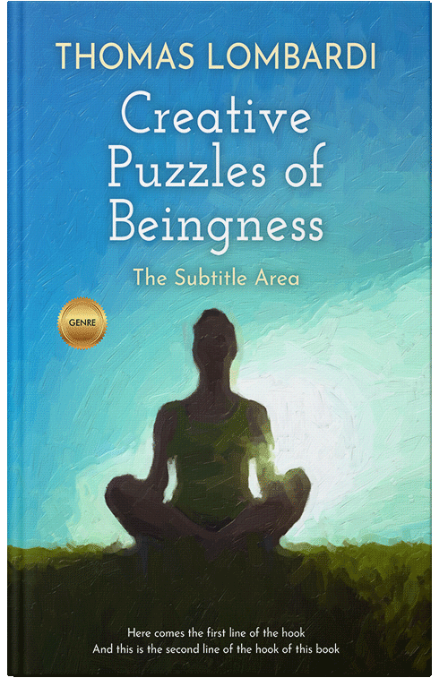 Front view of Premade Self-Improvement & Self-Help Book Cover - Curious Blue