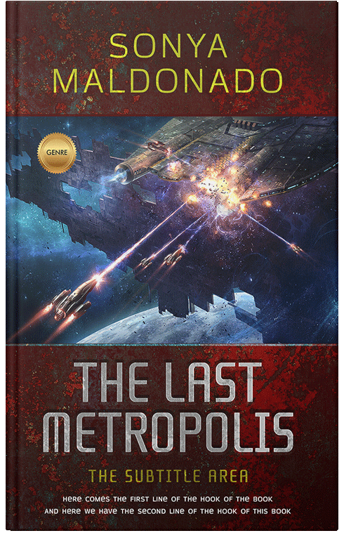 Front view of Premade Science Fiction Book Cover - Cocoa Brown