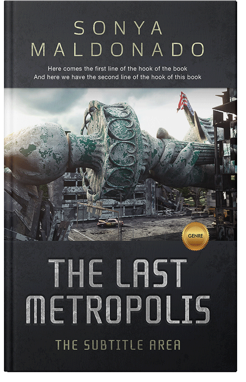 Front view of Premade Apocalyptica Book Cover - Mist Gray