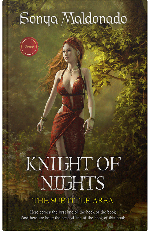 Front view of Premade Fantasy Book Cover - Bronzetone