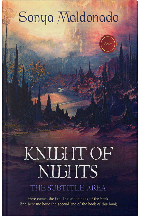 Front view of Premade Fantasy Book Cover - Tan
