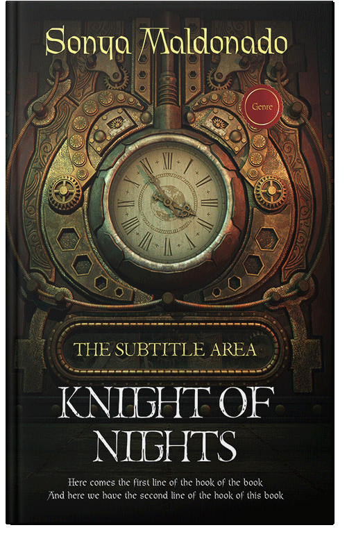 Front view of Premade Science Fiction Book Cover - Oil