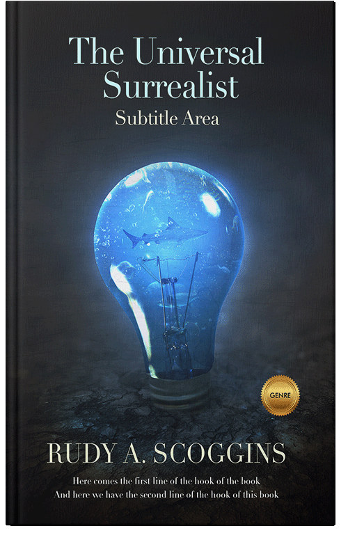Front view of Premade Abstract Book Cover - Mirage