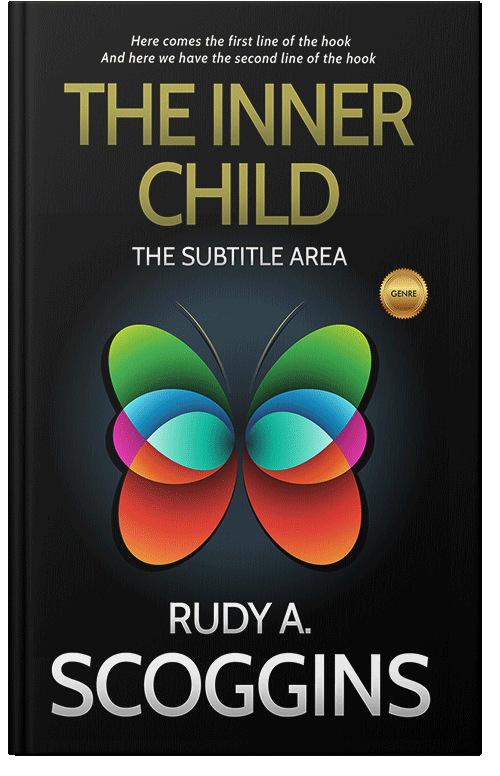 Front view of Premade Self-Improvement & Self-Help Book Cover - Antique Brass