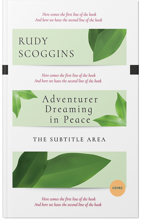 Front view of Premade Health & Mind & Body Book Cover - Fern Green