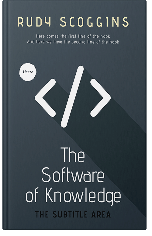 Front view of Premade Education Book Cover - Pickled Bluewood