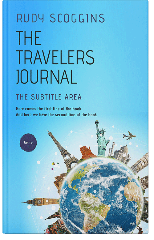 Front view of Premade Travel Book Cover - Malibu