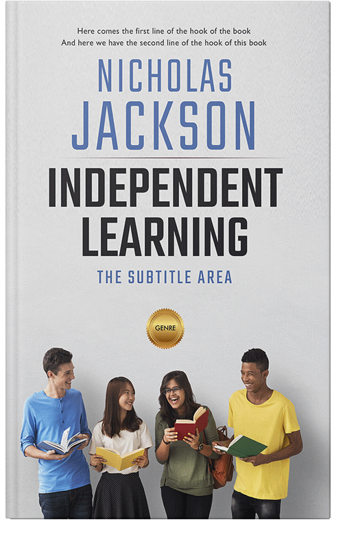 Front view of Premade Teen & Young Adult Book Cover - Bright Gray