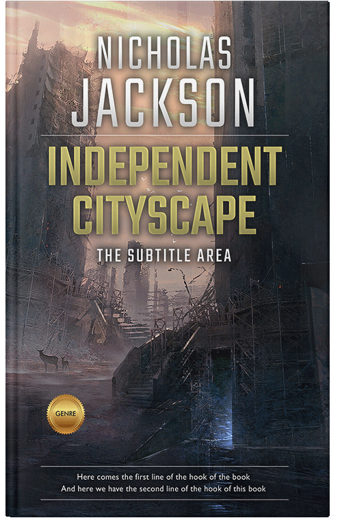 Front view of Premade Apocalyptica Book Cover - Shark