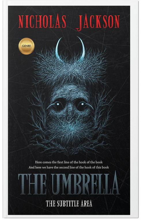 Front view of Premade Abstract Book Cover - Woodsmoke