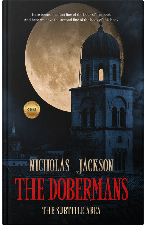 Front view of Premade Romance Book Cover - Antique Brass