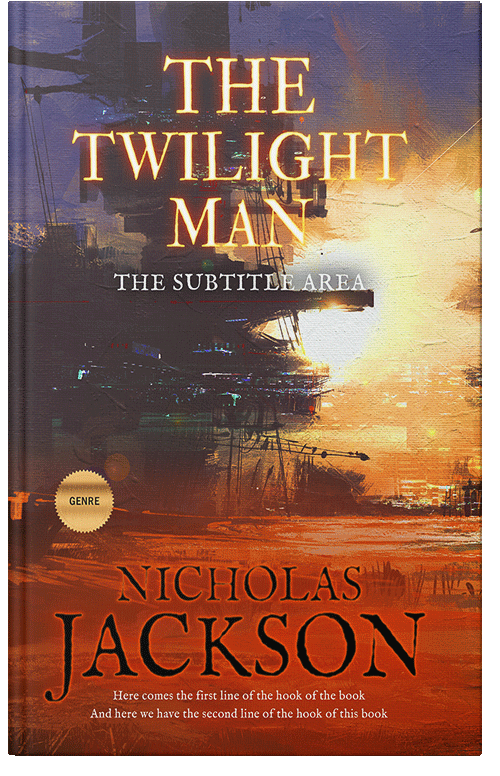 Front view of Premade Science Fiction Book Cover - Nutmeg