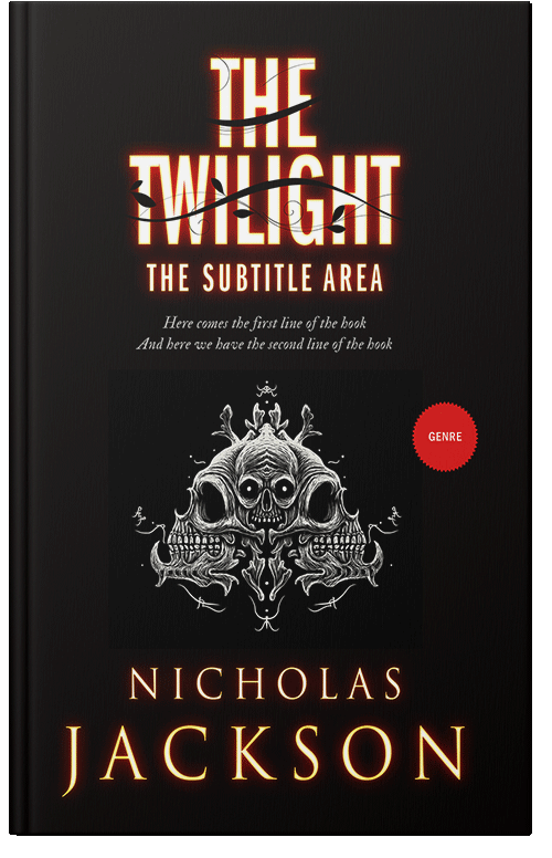 Front view of Premade Horror Book Cover - Whiskey