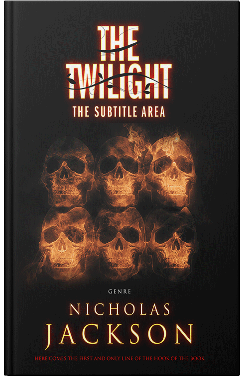 Front view of Premade Horror Book Cover - Raw Sienna