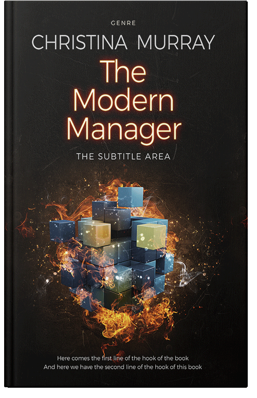 Front view of Premade Abstract Book Cover - Night Rider