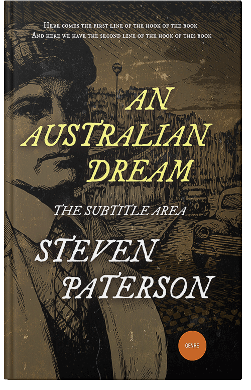 Front view of Premade Historical Book Cover - Oil