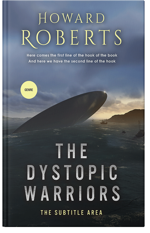 Front view of Premade Apocalyptica Book Cover - Bright Gray