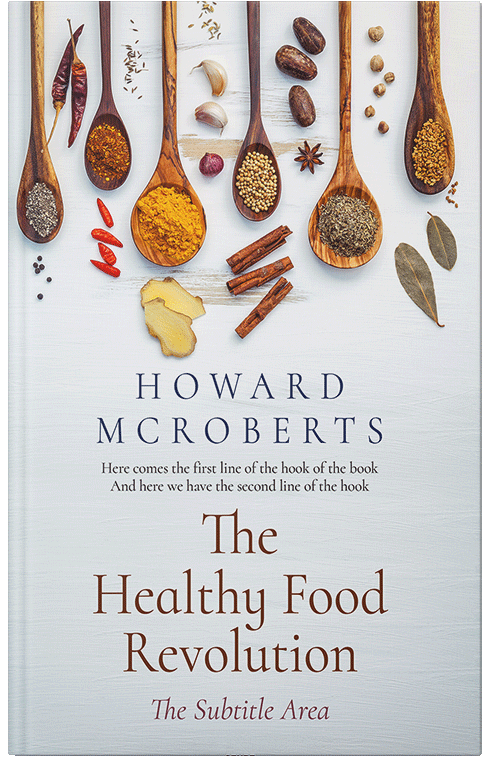 Front view of Premade Health & Dieting & Fitness Book Cover - Porcelain