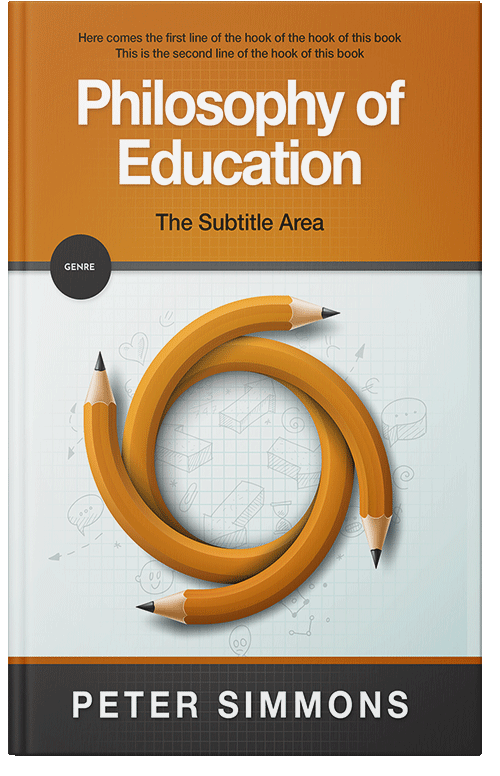 Front view of Premade Education Book Cover - Porcelain