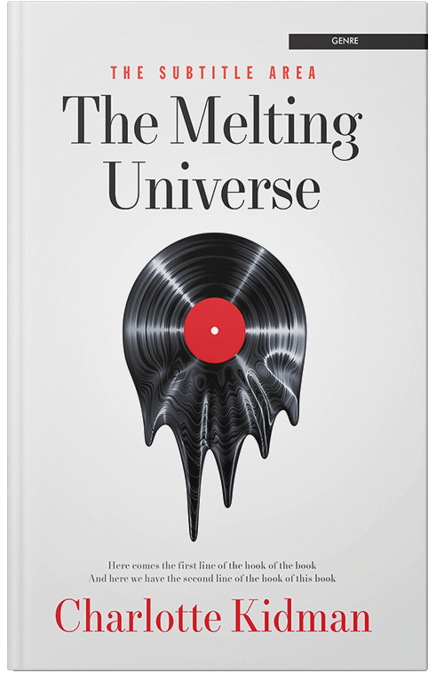 Front view of Premade Abstract Book Cover - Seashell