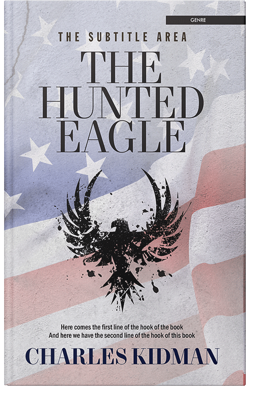 Front view of Premade Action & Adventure Book Cover - Gray Suit