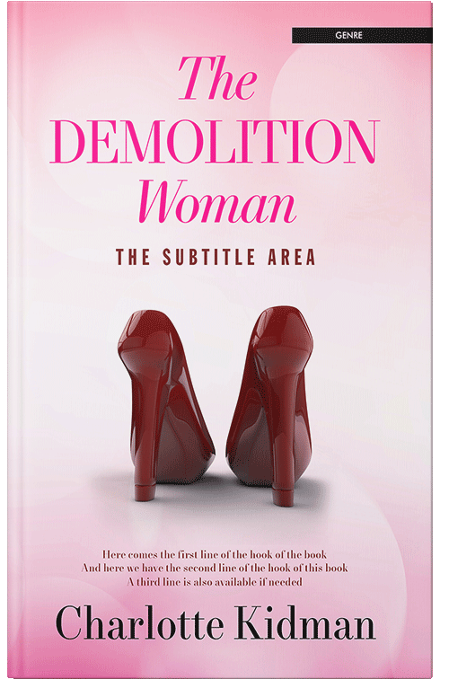 Front view of Premade Abstract Book Cover - Carousel Pink