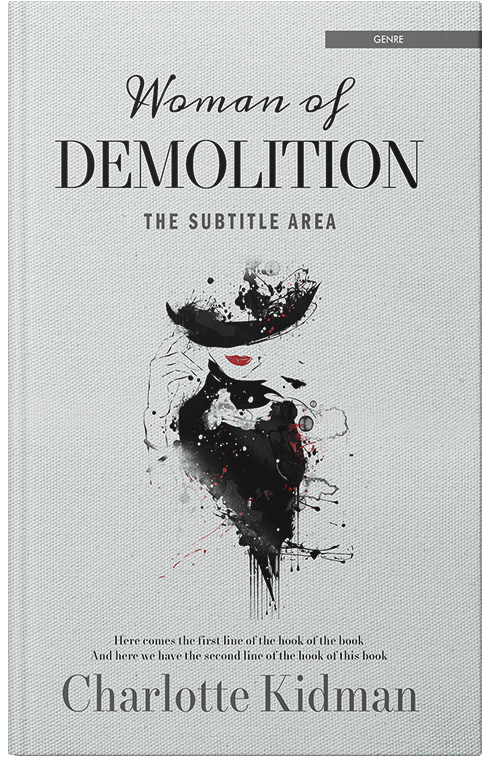 Front view of Premade Abstract Book Cover - Iron