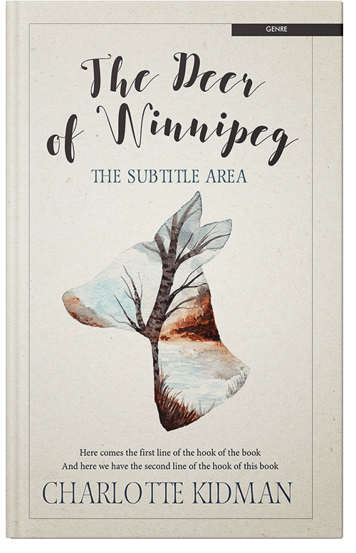 Front view of Premade Abstract Book Cover - Satin Linen