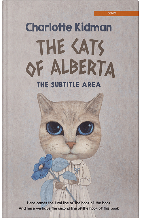 Front view of Premade Chick Lit Book Cover - Silver Rust