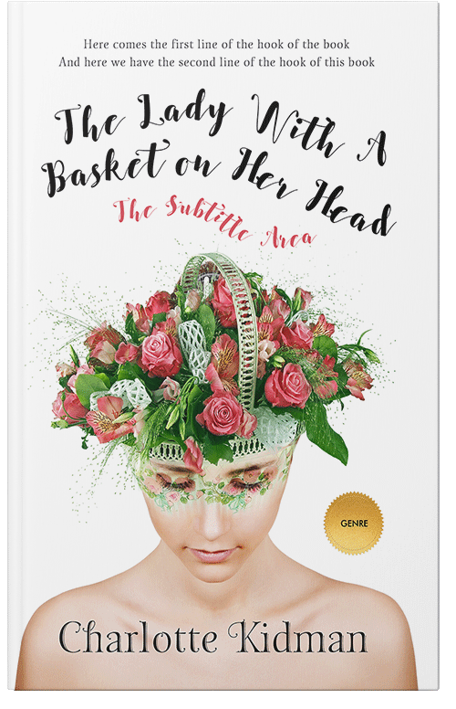 Front view of Premade Abstract Book Cover - Bone