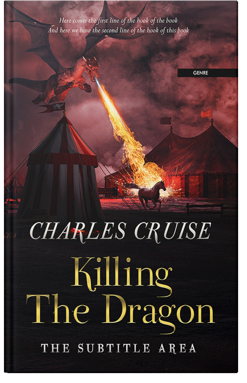 Front view of Premade Fantasy Book Cover - Antique Brass