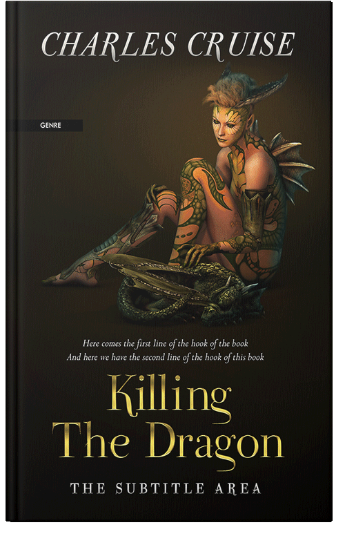 Front view of Premade Fantasy Book Cover - Crowshead