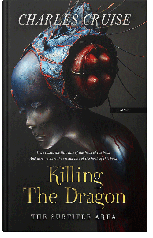 Front view of Premade Fantasy Book Cover - Cod Gray