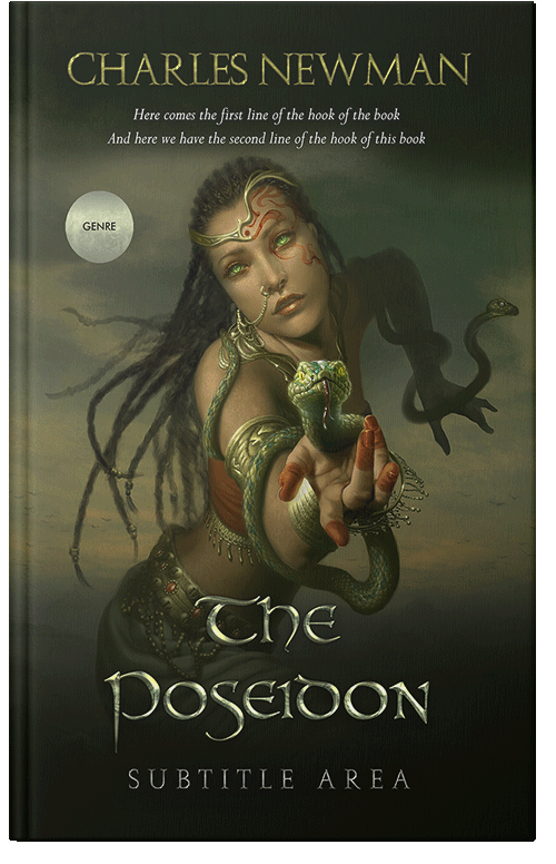 Front view of Premade Fantasy Book Cover - Black Olive