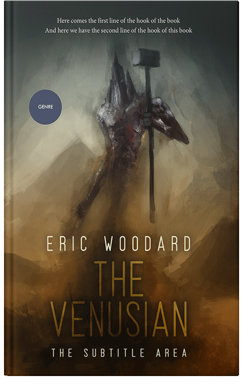 Front view of Premade Fantasy Book Cover - Lisbon Brown