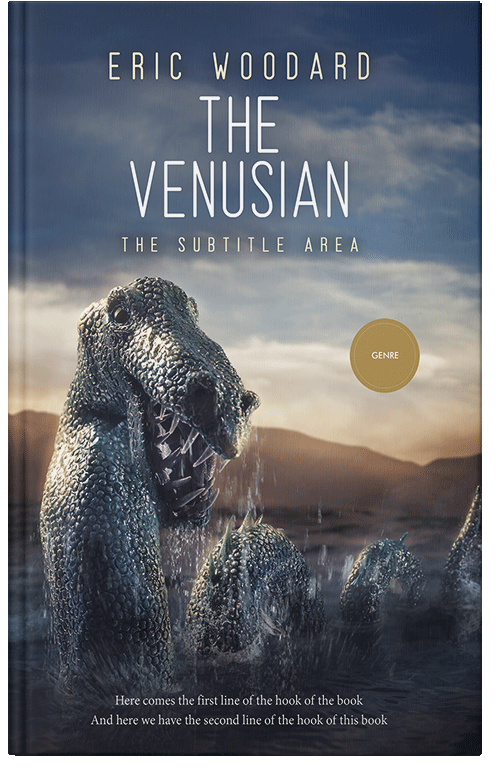 Front view of Premade Fantasy Book Cover - Oxford Blue