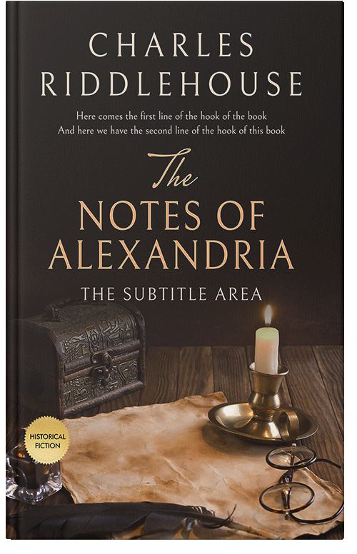 Front view of Premade Historical Book Cover - Tan