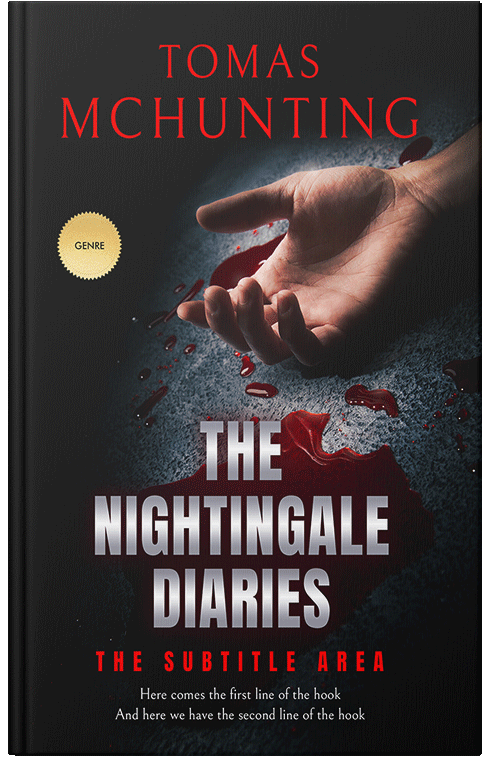 Front view of Premade Mystery & Thriller & Suspense Book Cover - Oriental Pink