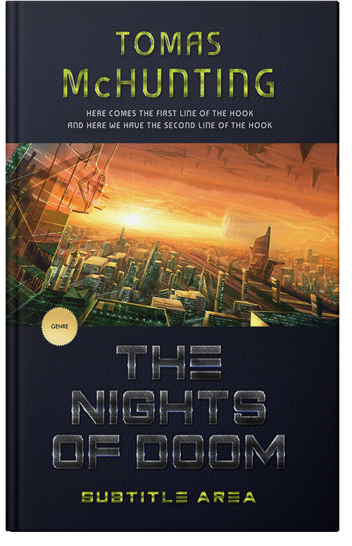 Front view of Premade Science Fiction Book Cover - Shark