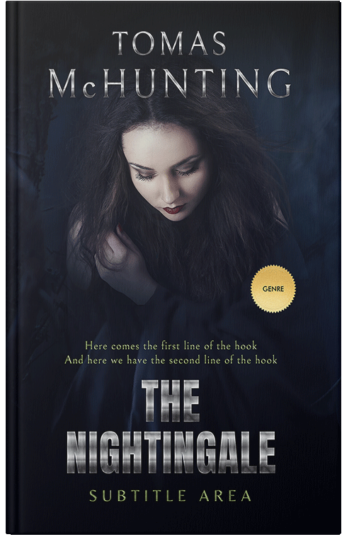 Front view of Premade Mystery & Thriller & Suspense Book Cover - Ebony