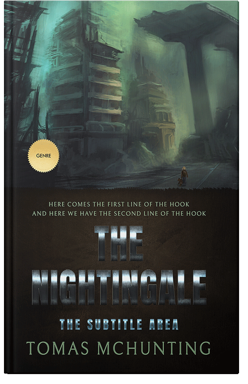 Front view of Premade Apocalyptica Book Cover - Heavy Metal