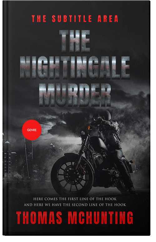 Front view of Premade Action & Adventure Book Cover - Woodsmoke