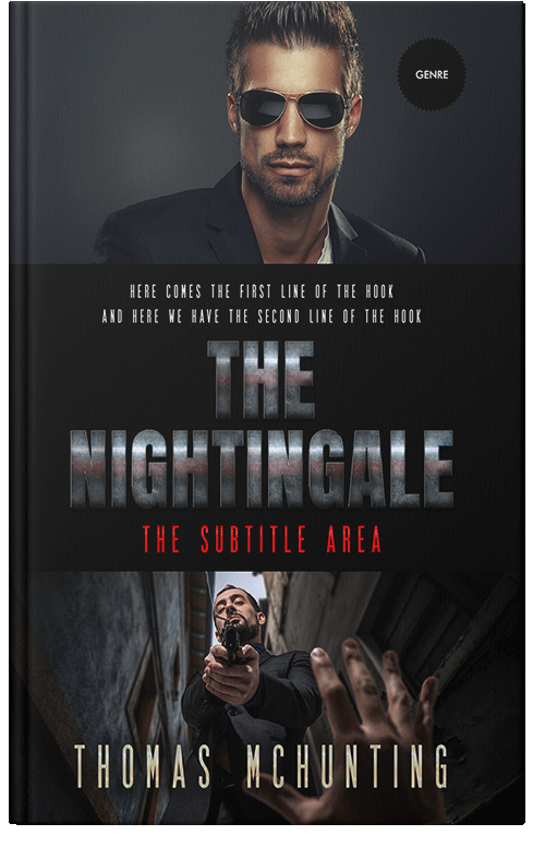 Front view of Premade Action & Adventure Book Cover - Woodsmoke