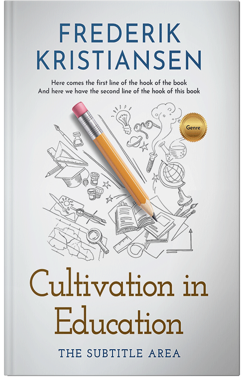 Front view of Premade Abstract Book Cover - Porcelain