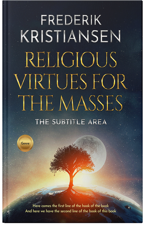 Front view of Premade Surreal Book Cover - Tan