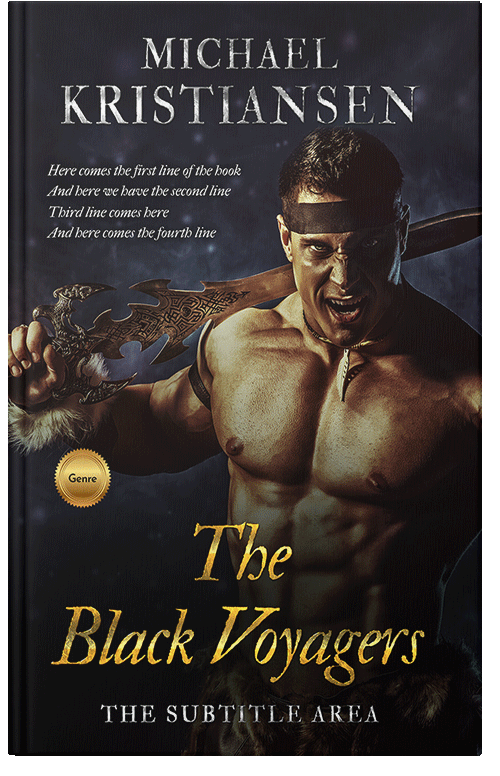 Front view of Premade Fantasy Book Cover - Cod Gray